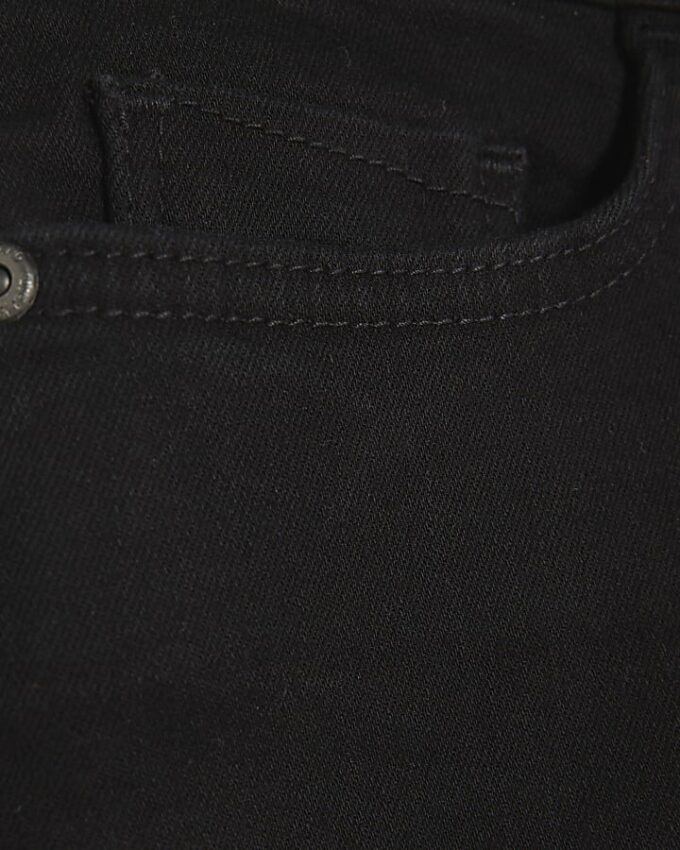 Black Mid Rise Flared Jeans