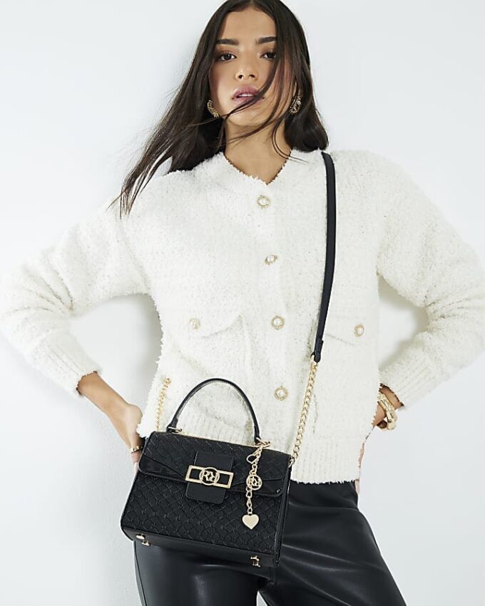 Black Mini Cross Body Tote Bag