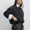 Black Mini Winged Panelled Zip Tote Bag