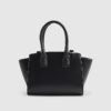Black Mini Winged Panelled Zip Tote Bag
