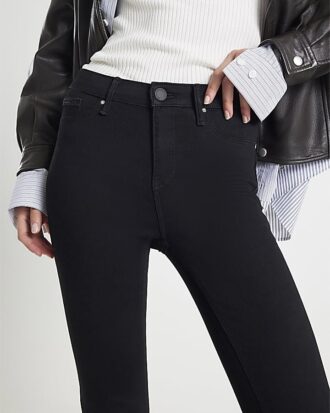 Black Molly Mid Rise Sculpt Skinny Jeans
