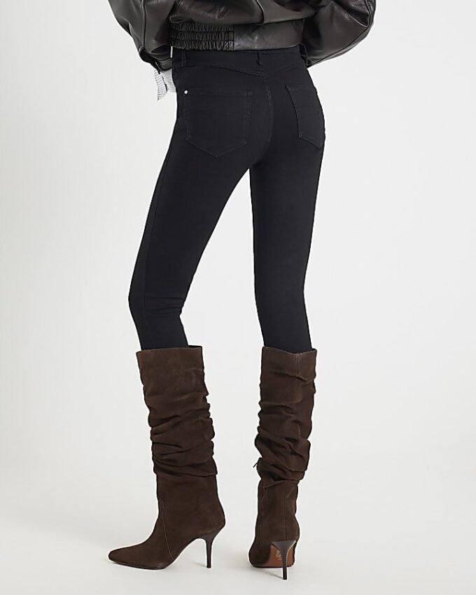 Black Molly Mid Rise Sculpt Skinny Jeans