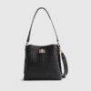 Black Monogram Bucket Bag
