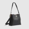 Black Monogram Bucket Bag