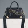 Black Monogram chain detail Bowler bag