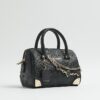 Black Monogram chain detail Bowler bag