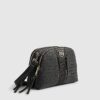 Black Monogram Curved Top Crossbody Bag