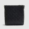 Black Monogram Embossed Messenger Bag