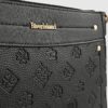 Black Monogram Embossed Messenger Bag