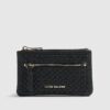 Black Monogram Embossed Mini Purse