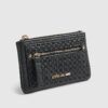 Black Monogram Embossed Mini Purse
