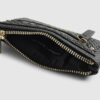 Black Monogram Embossed Mini Purse