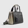 Black Monogram Front Tote Bag