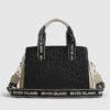 Black Monogram Front Tote Bag
