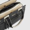 Black Monogram Front Tote Bag