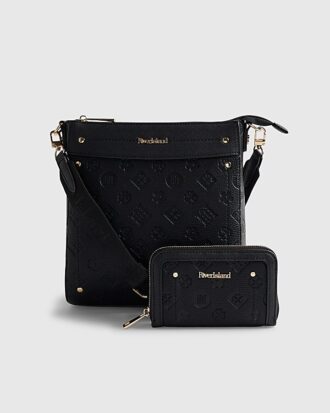 Black Monogram Messenger Bag Bundle