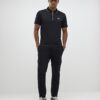 Black Muscle Fit Les Amis Stripe Polo Shirt