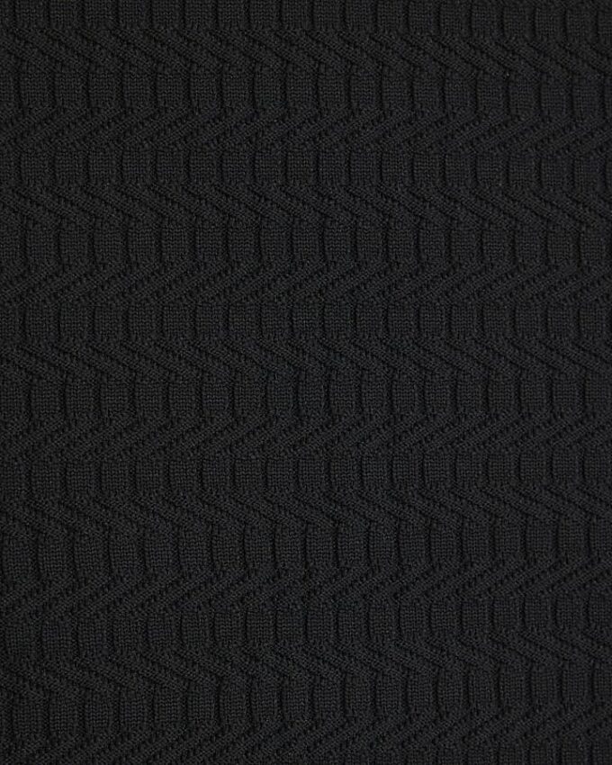 Black Muscle Fit Textured T-Shirt