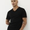 Black Muscle Fit V Neck T-Shirt
