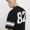 Black Oversized Fit 72 Stripe T-Shirt