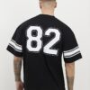 Black Oversized Fit 72 Stripe T-Shirt