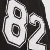 Black Oversized Fit 72 Stripe T-Shirt