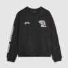 Black Oversized Fit Alpine Badging Sweatshirt