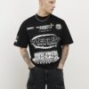 Black Oversized Fit Ame Saint T-Shirt