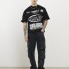 Black Oversized Fit Ame Saint T-Shirt