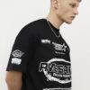 Black Oversized Fit Ame Saint T-Shirt