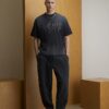Black Oversized Fit Athletisme T-Shirt