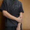 Black Oversized Fit Athletisme T-Shirt