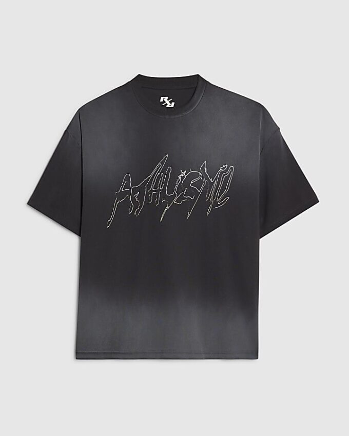 Black Oversized Fit Athletisme T-Shirt