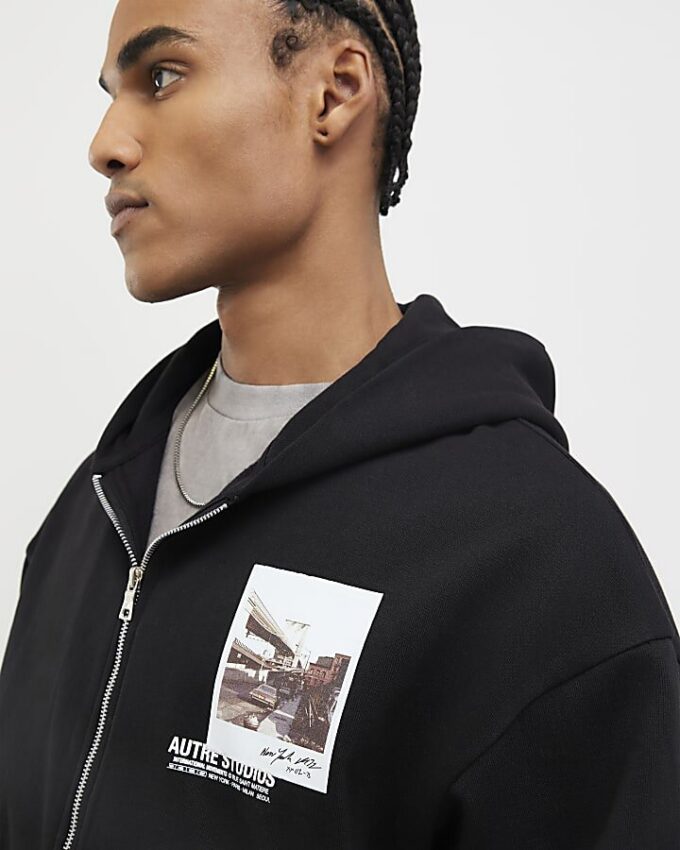 Black Oversized Fit Autre Studios Hoodie
