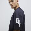Black Oversized Fit Dept Inc T-Shirt