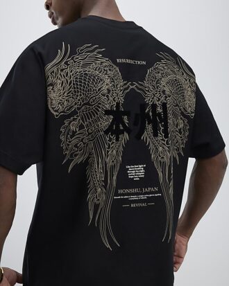Black Oversized Fit Honshu Beasty T-Shirt