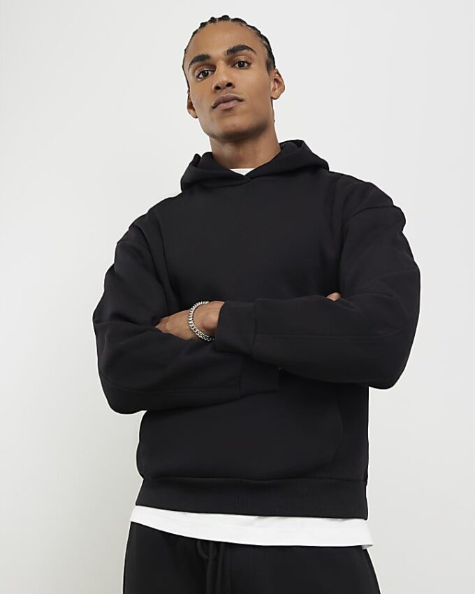 Black Oversized Fit Hoodie