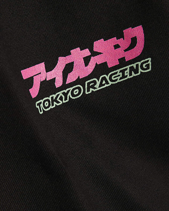 Black Oversized Fit Japanese Car T-Shirt