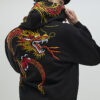 Black Oversized Fit Kagoshima Dragon Hoodie