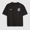 Black Oversized Fit Kazaki Crane T-Shirt