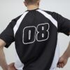 Black Oversized Fit Montprix Football T-Shirt