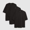 Black Oversized Fit Pack Of 3 T-Shirts