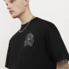 Black Oversized Fit RI Back Crest T-Shirt