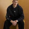 Black Oversized Fit RXR Dept Hoodie