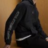 Black Oversized Fit RXR Dept Hoodie