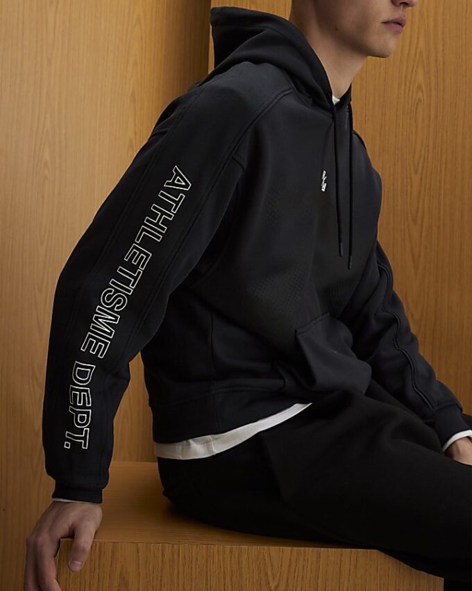 Black Oversized Fit RXR Dept Hoodie