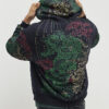 Black Oversized Fit Serenity Dragon Hoodie