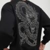 Black Oversized Fit Tokyo Dragon Sweatshirt