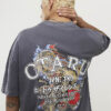 Black Oversized Fit Washed Otaru T-Shirt