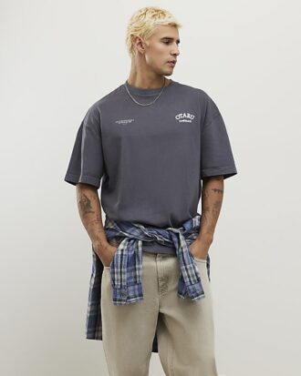 Black Oversized Fit Washed Otaru T-Shirt